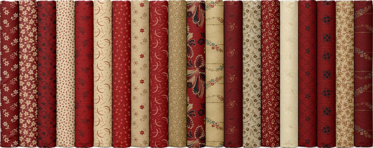 Marcus Fabrics - Dear Scarlet by Pam Buda - 40 2.5" Strips
