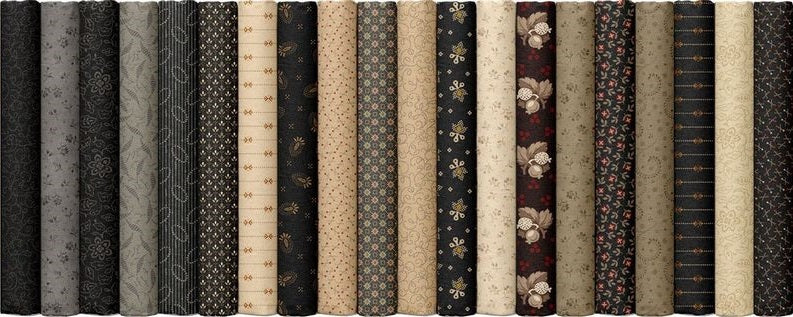 Marcus Fabrics - Black Sheep by Pam Buda - 40 2.5" Strips