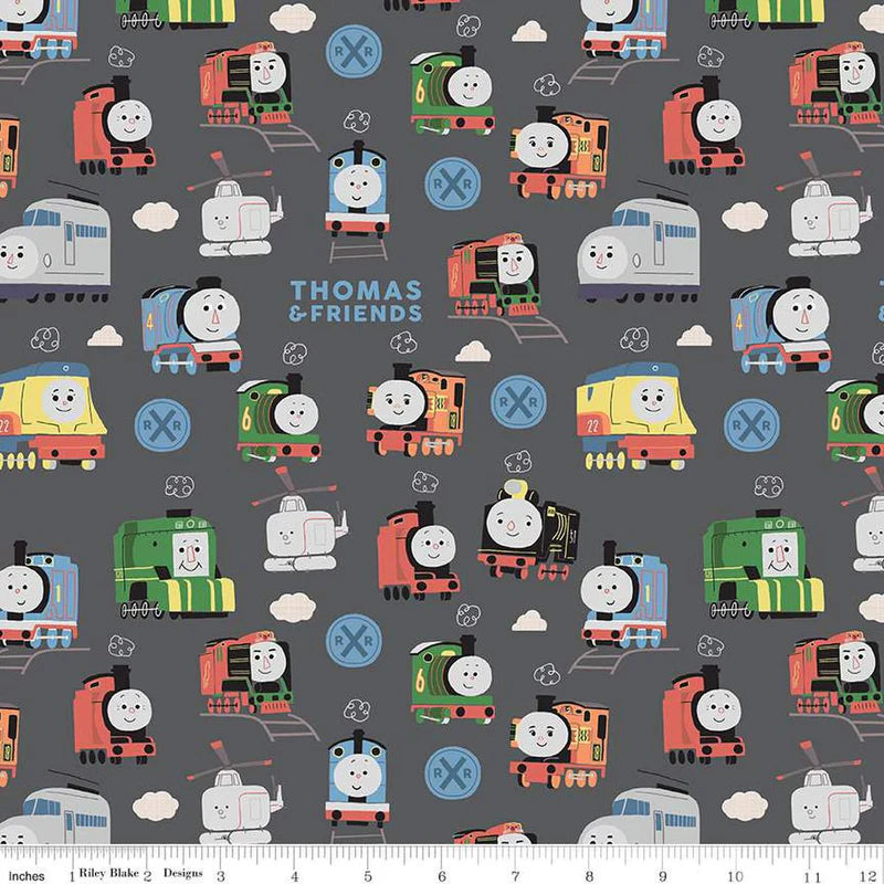 Riley Blake "Thomas & Friends Sodor Railway" Half-yard Bundle - 10 Fabrics, 5 Total Yards
