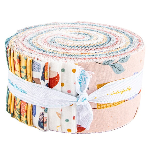 Riley Blake Thimbelina & the Sewing Fairies - 40 Strip Rolie Polie
