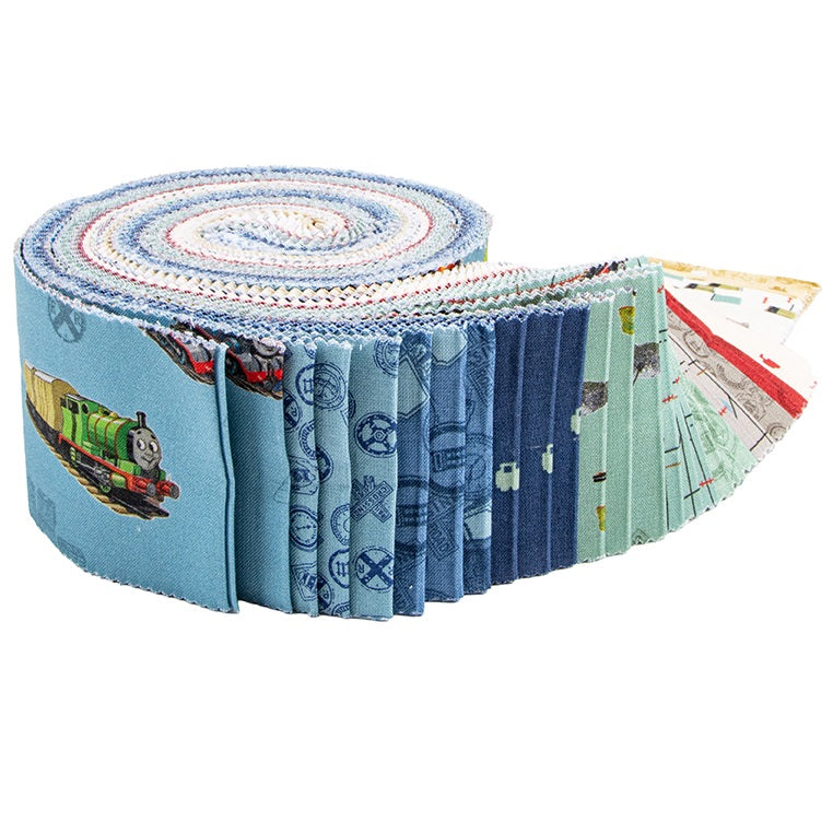 Riley Blake Thomas And Friends 80th Anniversary - 40 Strip Rolie Polie