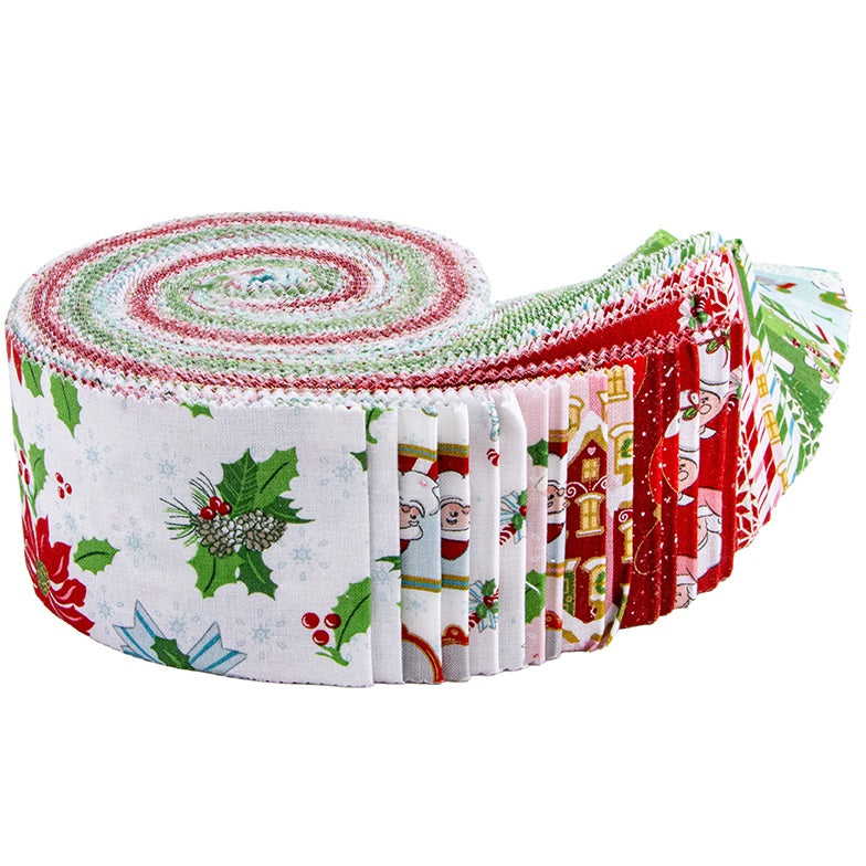Riley Blake Claus & Co - 40 Strip Rolie Polie