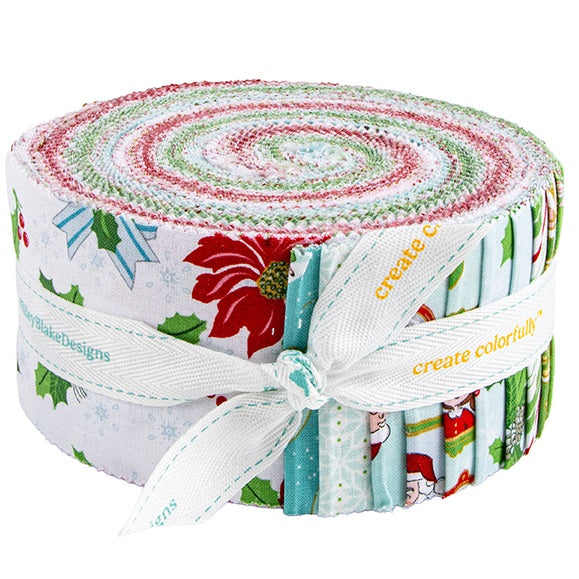 Riley Blake Claus & Co - 40 Strip Rolie Polie