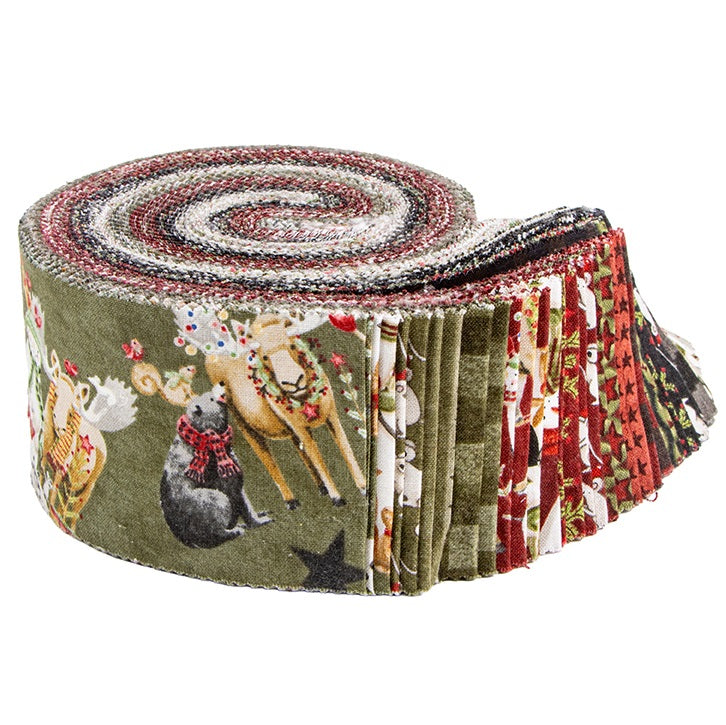 Riley Blake Northern Christmas - 40 Strip Rolie Polie