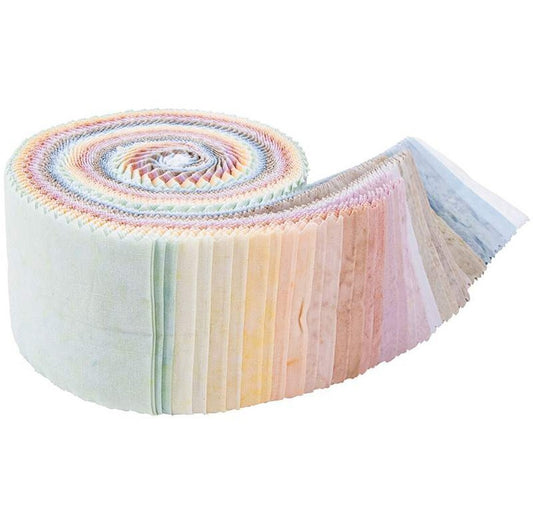 Riley Blake Cotton Candy Hand-Dyes Batiks - 40 Strip Rolie Polie