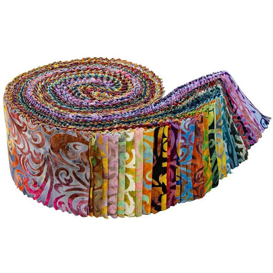 Riley Blake Twirl & Swirl Terrazzo Elementals Batiks - 40 Strip Rolie Polie