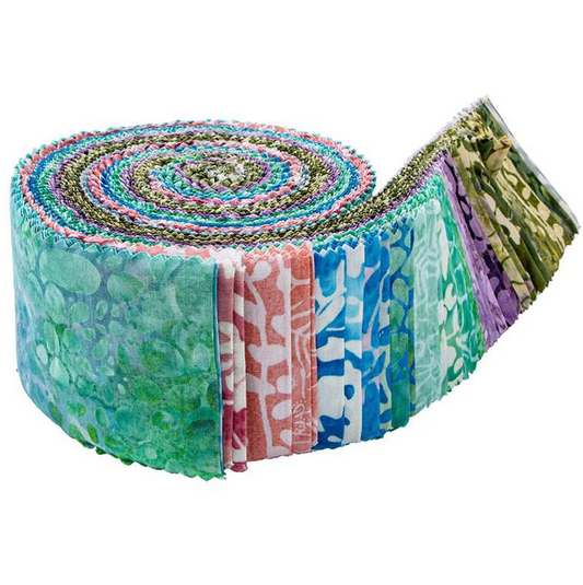 Riley Blake Plant-Based Expressions Batiks - 40 Strip Rolie Polie