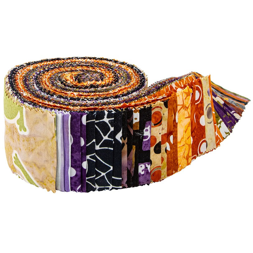Riley Blake Fright This Way Expressions Batiks - 40 Strip Rolie Polie