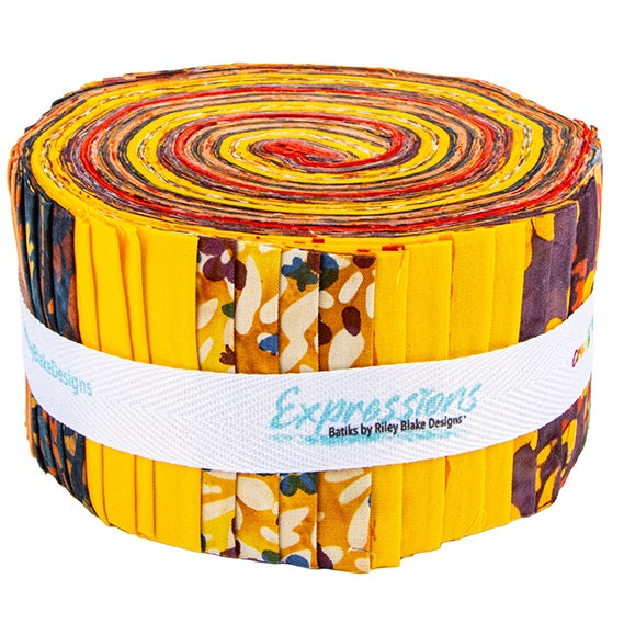 Riley Blake Sunset Wildflowers Expressions Batiks - 40 Strip Rolie Polie