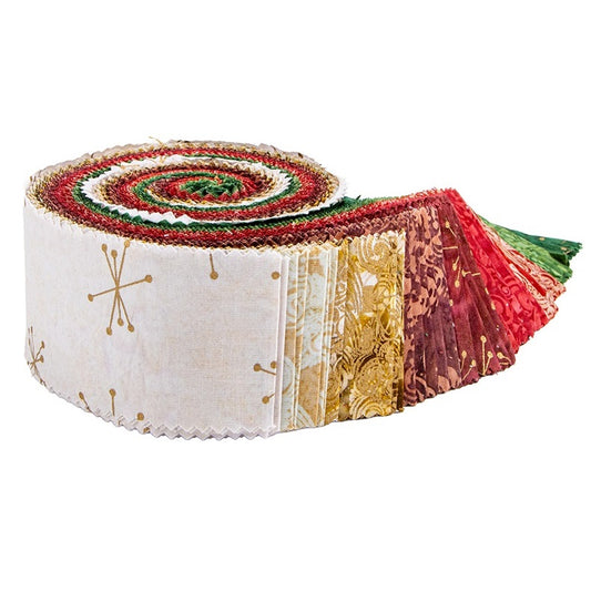 Riley Blake Holiday Sparkle FESTIVE Express Yourself! - 40 Strip Rolie Polie