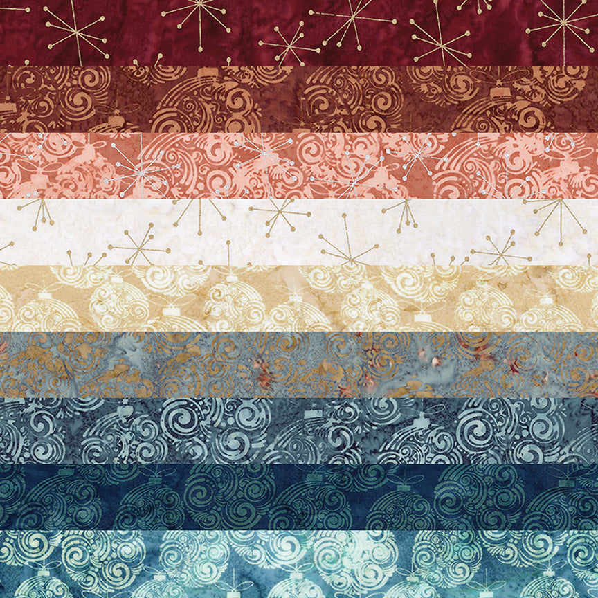 Riley Blake Holiday Sparkle BOHO Batiks Express Yourself! - 40 Strip Rolie Polie