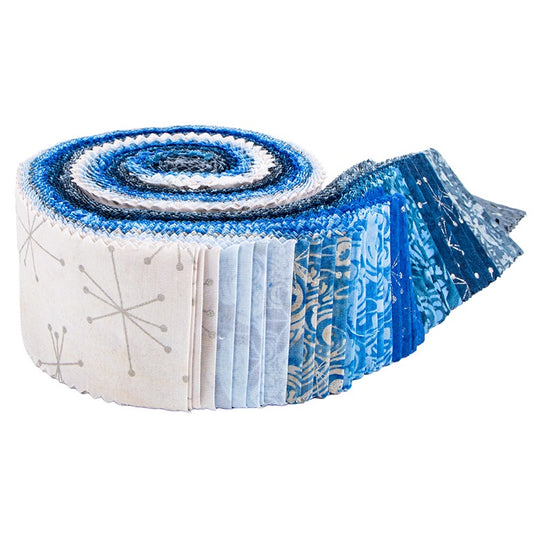 Riley Blake Holiday Sparkle FROSTED Express Yourself! - 40 Strip Rolie Polie