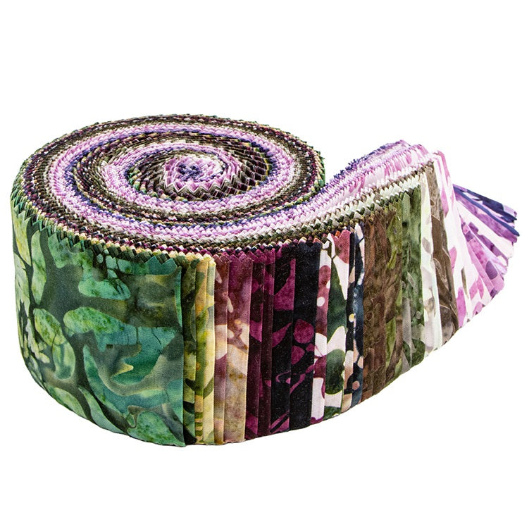 Riley Blake Backyard Birds Expressions Batiks - 40 Strip Rolie Polie