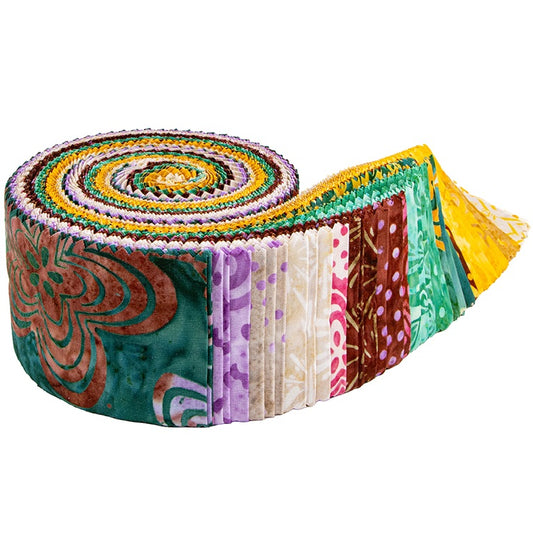 Riley Blake Ink & Nectar Expressions Batiks - 40 Strip Rolie Polie