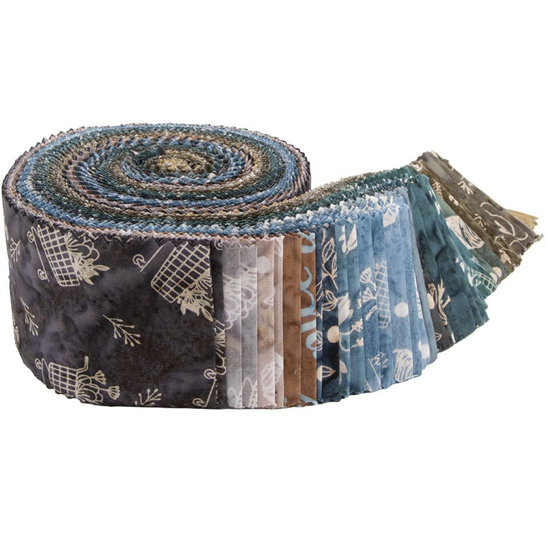 Riley Blake Farm To Table Expressions Batiks - 40 Strip Rolie Polie