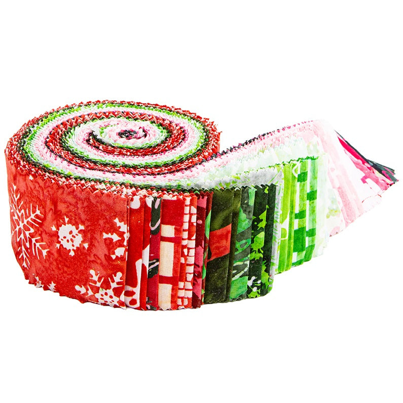 Riley Blake Holiday Happiness Expressions Batiks - 40 Strip Rolie Polie