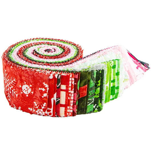 Riley Blake Holiday Happiness Expressions Batiks - 40 Strip Rolie Polie