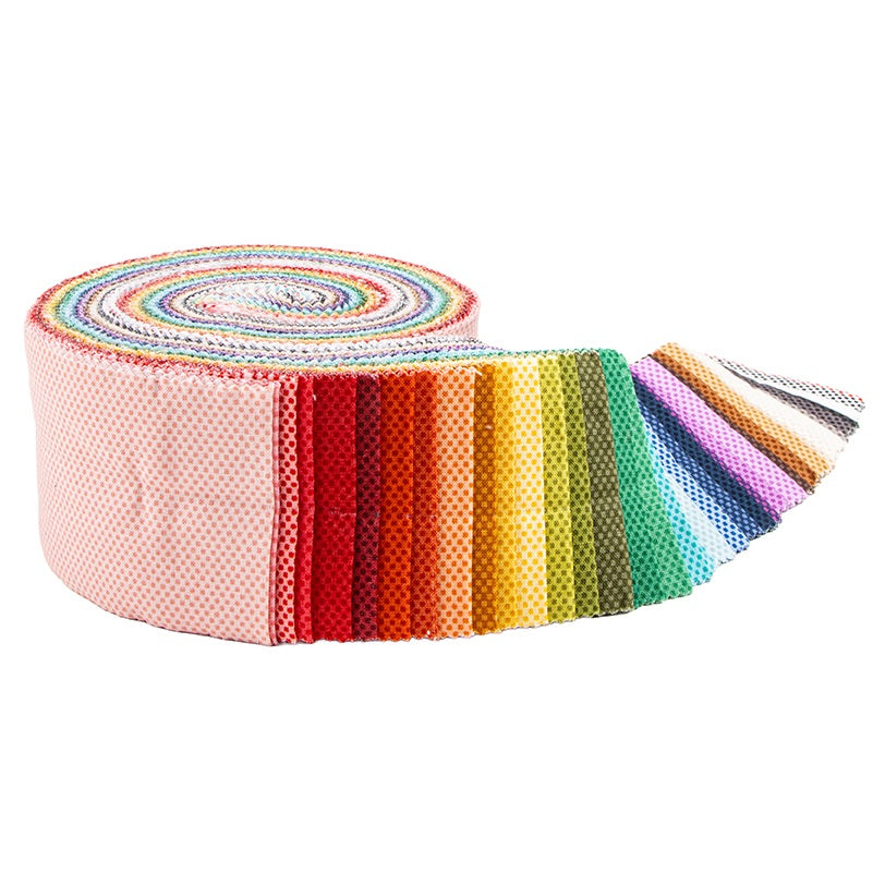 Riley Blake Poparazzi Multicolor (Mini Dot) - 40 Strip Rolie Polie