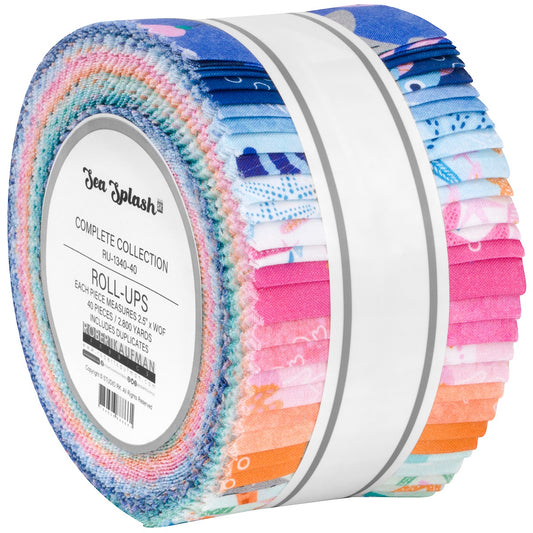 Robert Kaufman Sea Splash Roll-up - 40 Strip Roll