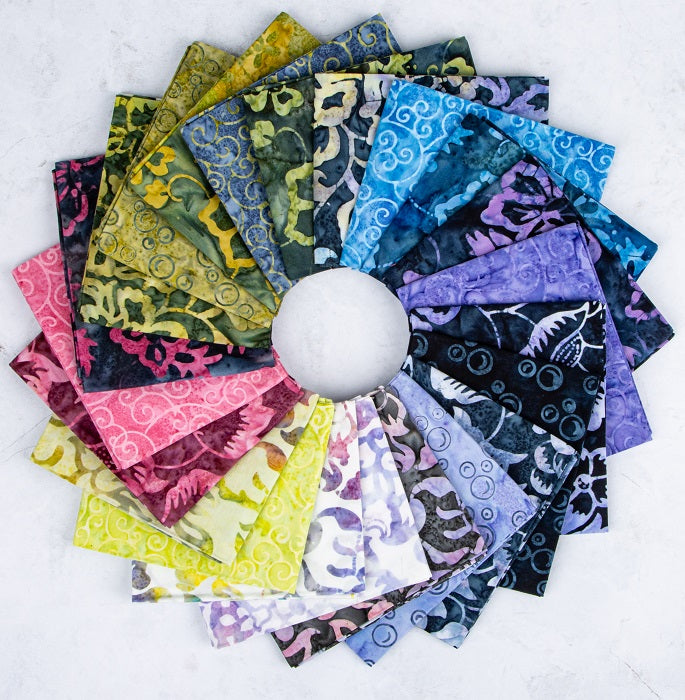 Riley Blake Radiant Flourish Expressions Batiks - 40 Strip Rolie Polie