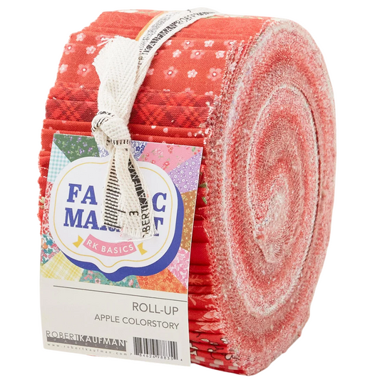 Robert Kaufman Fabric Market - Apple Roll-up - 40 Strip Roll