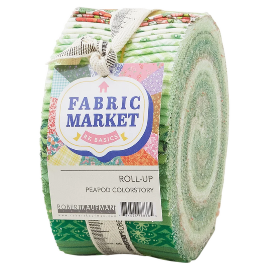 Robert Kaufman Fabric Market - Peapod Roll-up - 40 Strip Roll