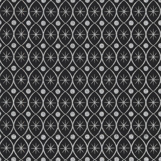 (3.5 yd) Robert Kaufman Holiday Flourish 15 20791-2 Black (Metallics)
