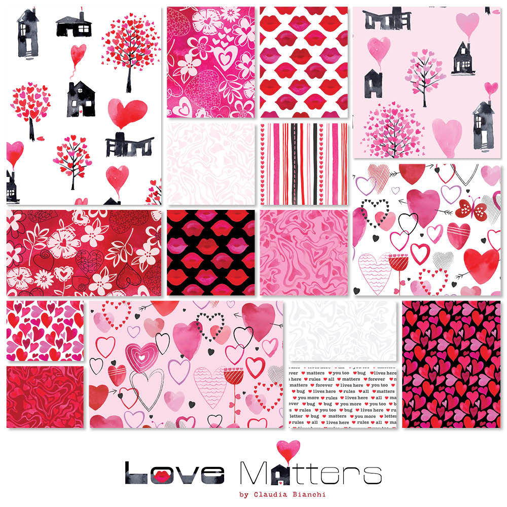 Clothworks - Love Matters - 40 Strip Jelly Roll
