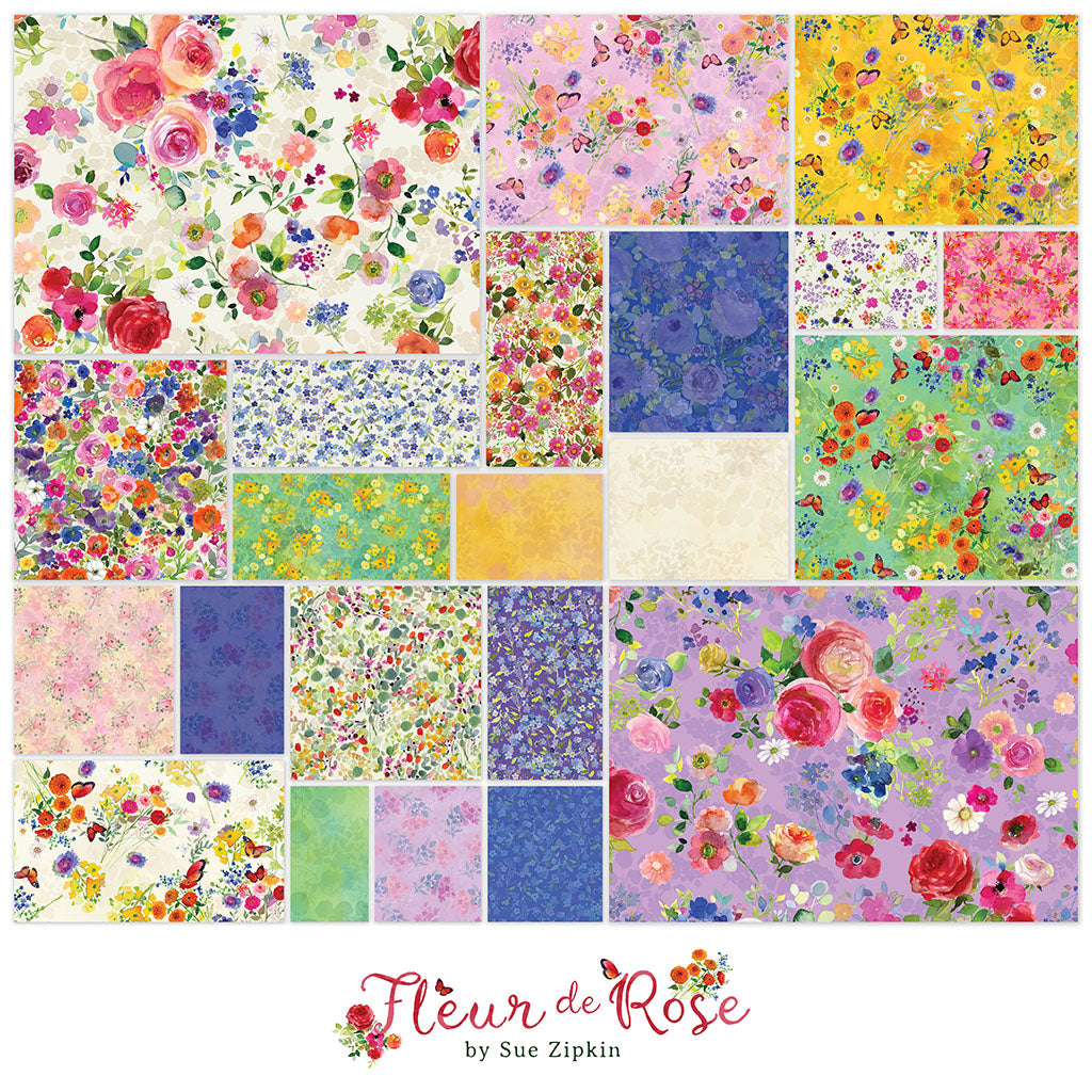 Clothworks - Fleur de Rose - 40 Strips