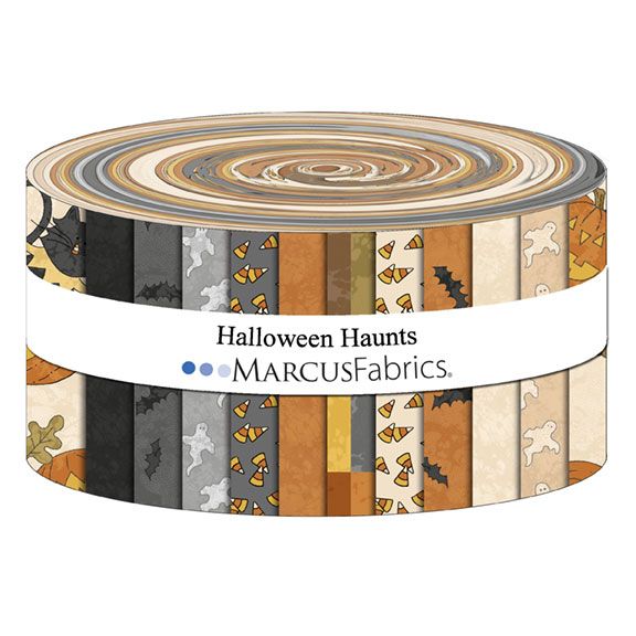 Marcus Fabrics - Halloween Haunts by Cindy Staub - 40 2.5" Strips