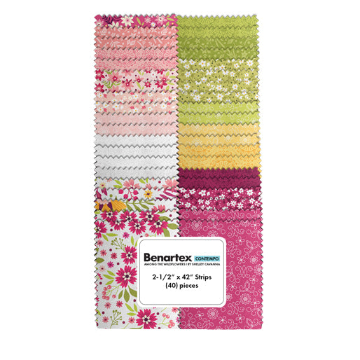 Benartex Among The Wildflowers Strip-pies - 40 2.5" Strips