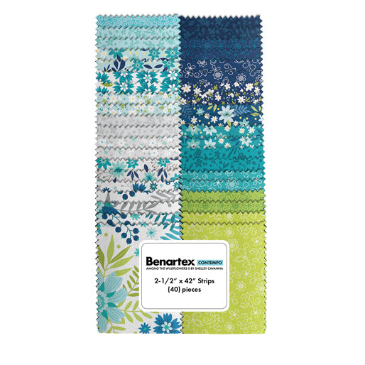 Benartex Among The Wildflowers 2 Strip-pies - 40 2.5" Strips