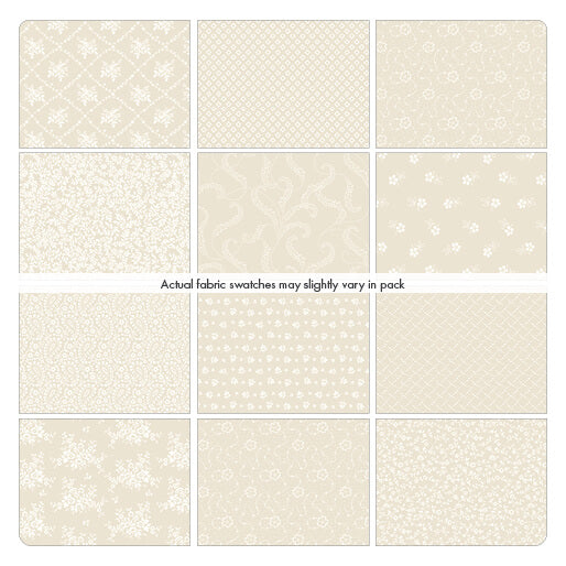 Benartex Classic Keepsakes Ecru Strip-pies - 40 2.5" Strips