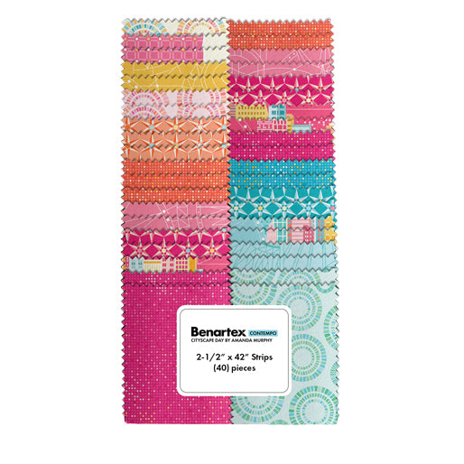 Benartex Cityscape Day  Strip-pies - 40 2.5" Strips