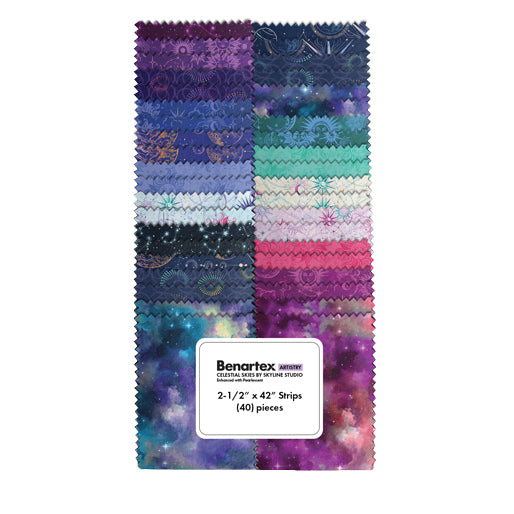 Benartex Celestial Skies Strip-pies - 40 2.5" Strips