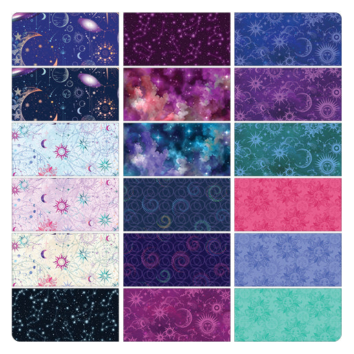 Benartex Celestial Skies Strip-pies - 40 2.5" Strips