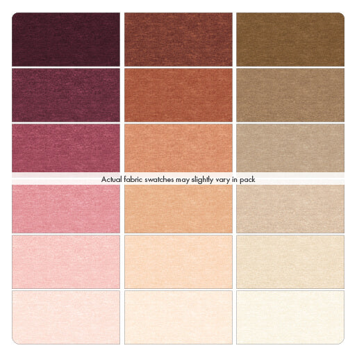 Benartex Cotton Shot Wine/Neutral Strip-pies - 40 2.5" Strips