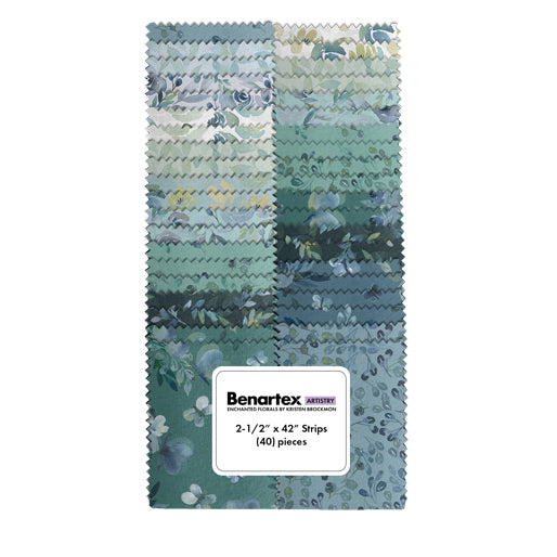 Benartex Enchanted Florals Strip-pies - 40 2.5" Strips
