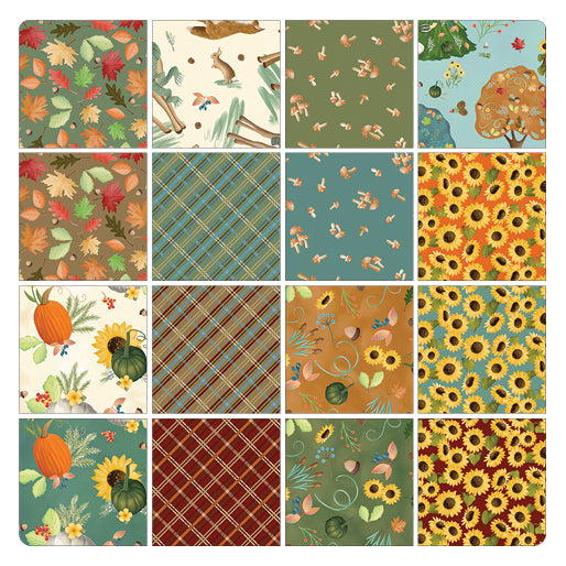 Benartex Enchanted Forest Strip-pies - 40 2.5" Strips