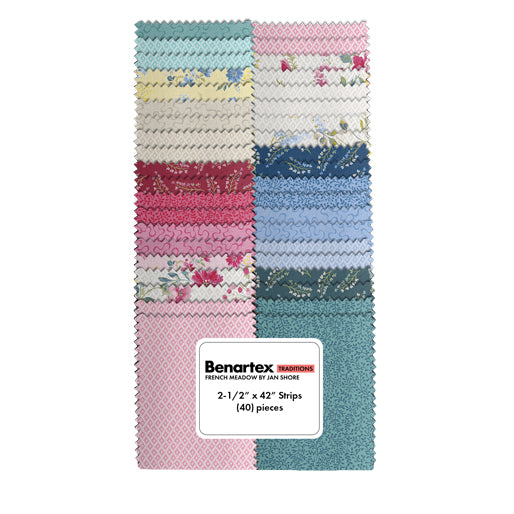 Benartex French Meadow Strip-pies - 40 2.5" Strips