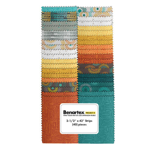 Benartex Find Your Way Strip-pies - 40 2.5" Strips