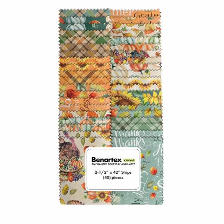 Benartex Give Thanks Strip-pies - 40 2.5" Strips