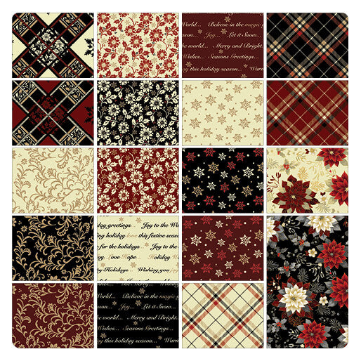 Benartex Holiday Tidings Strip-pies - 40 2.5" Strips