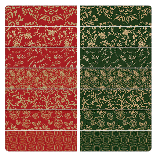 Benartex Holiday Keepsakes Strip-pies - 40 2.5" Strips