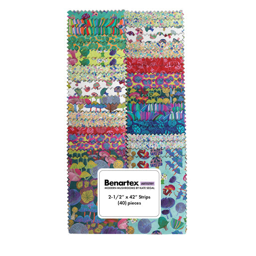Benartex Modern Mushrooms Strip-pies - 40 2.5" Strips