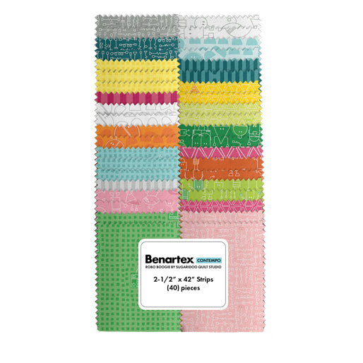 Benartex Robo Boogie Strip-pies - 40 2.5" Strips