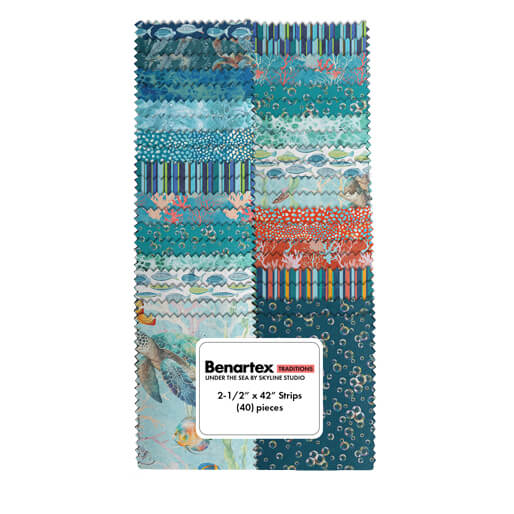 Benartex Under The Sea Strip-pies - 40 2.5" Strips