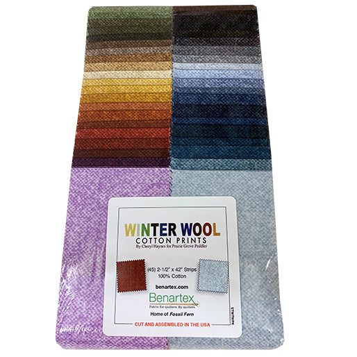 Benartex Winter Wool Strip-pies - 40 2.5" Strips