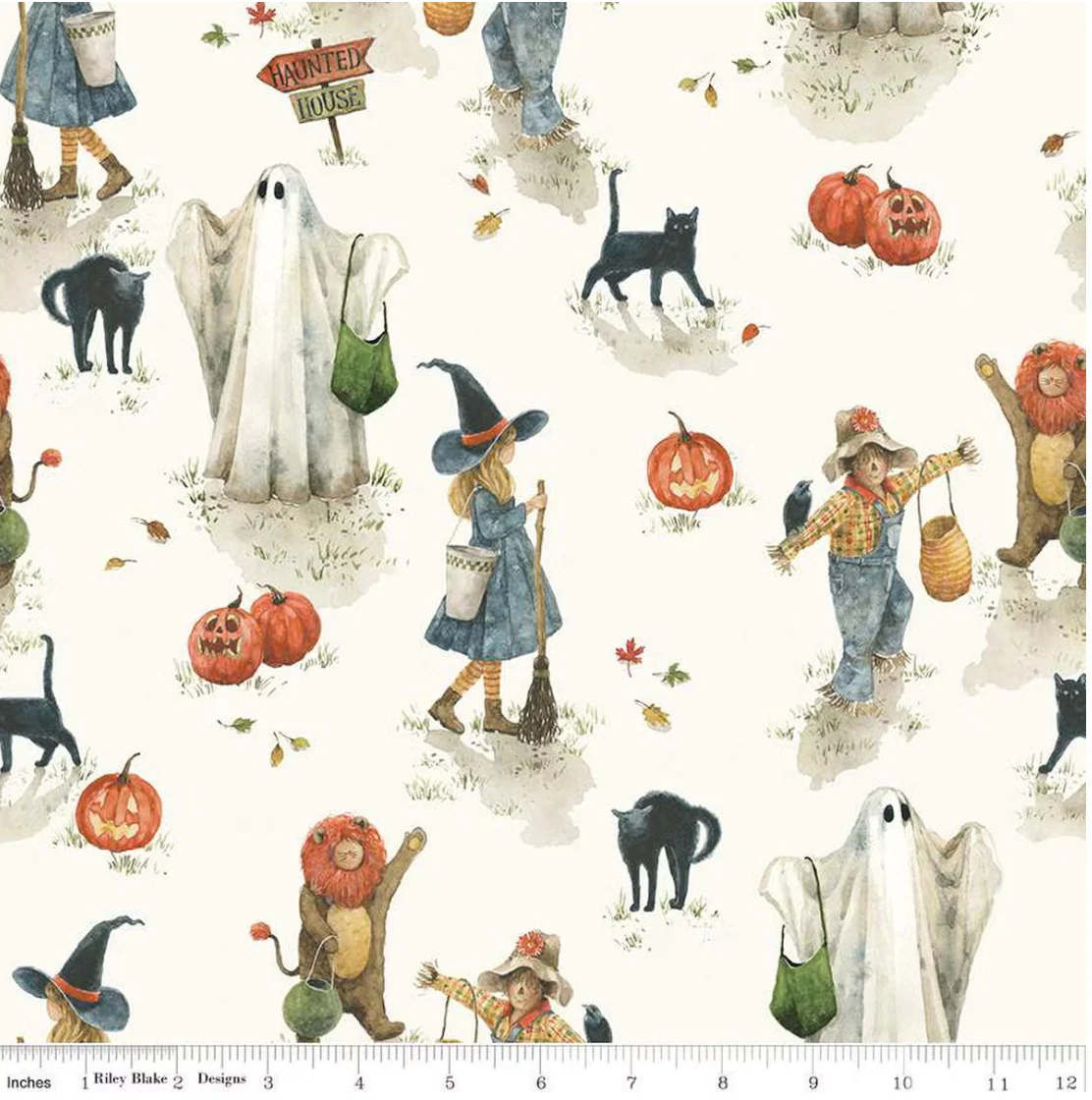 Riley Blake "Trick Or Treat" Halloween Half-yard Bundle - 10 Fabrics, 5 Total Yards