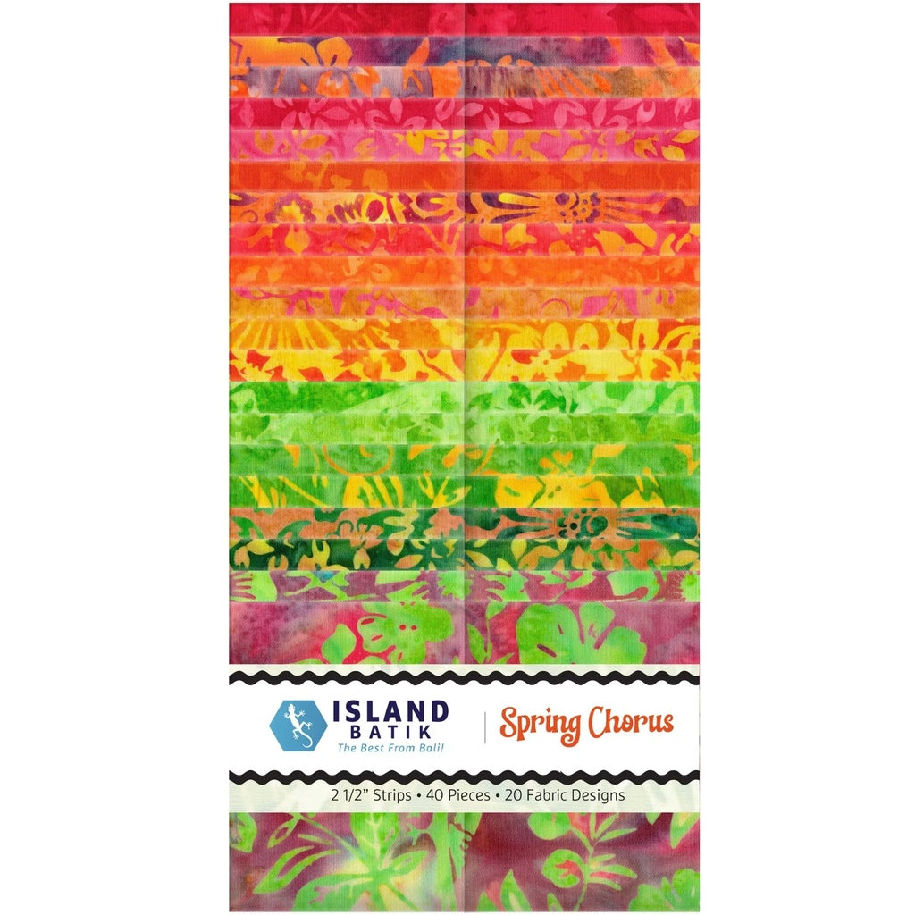 Island Batik - Spring Chorus - 20 Fabrics, 40 Total Strips